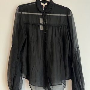 Chasing Unicorns Silk and Cotton Blouse Size Large